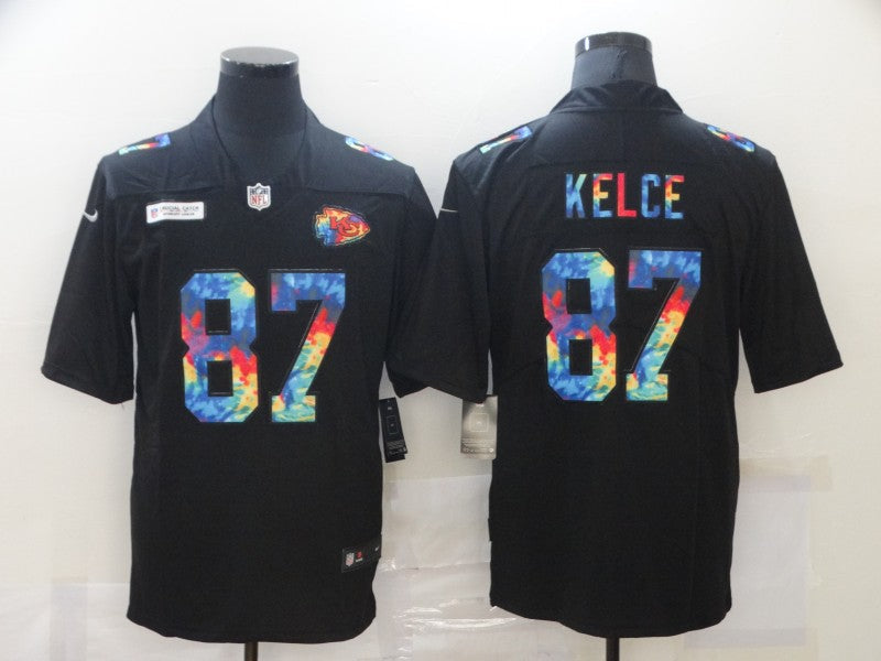 Men's Kansas City Chiefs #87 Travis Kelce Black Game Jersey1 football jersey product view 1