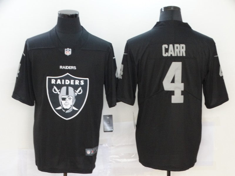 Men's Las Vegas Raiders #4 Derek Carr Black Game Team Jersey1 football jersey product view 1