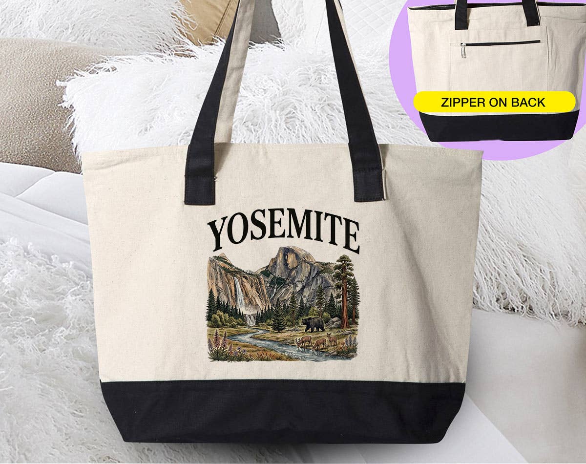 Yosemite - National Parks Mountains Hiking Tote Bag Unisex T-shirt, Sweatshirt, Hoodie, Long Sleeve Tee - T-Shirt, Sweatshirt, Hoodie