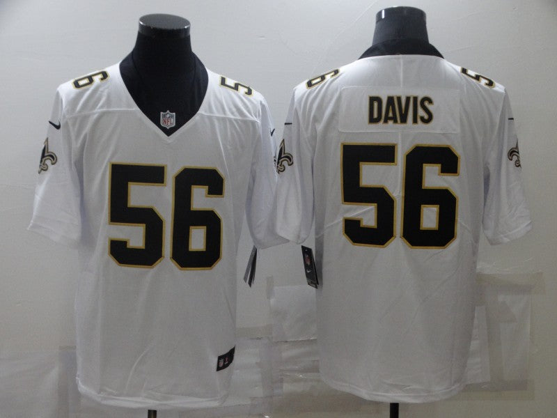 Men's New Orleans Saints Demario Davis White Game Jersey football jersey product view 1