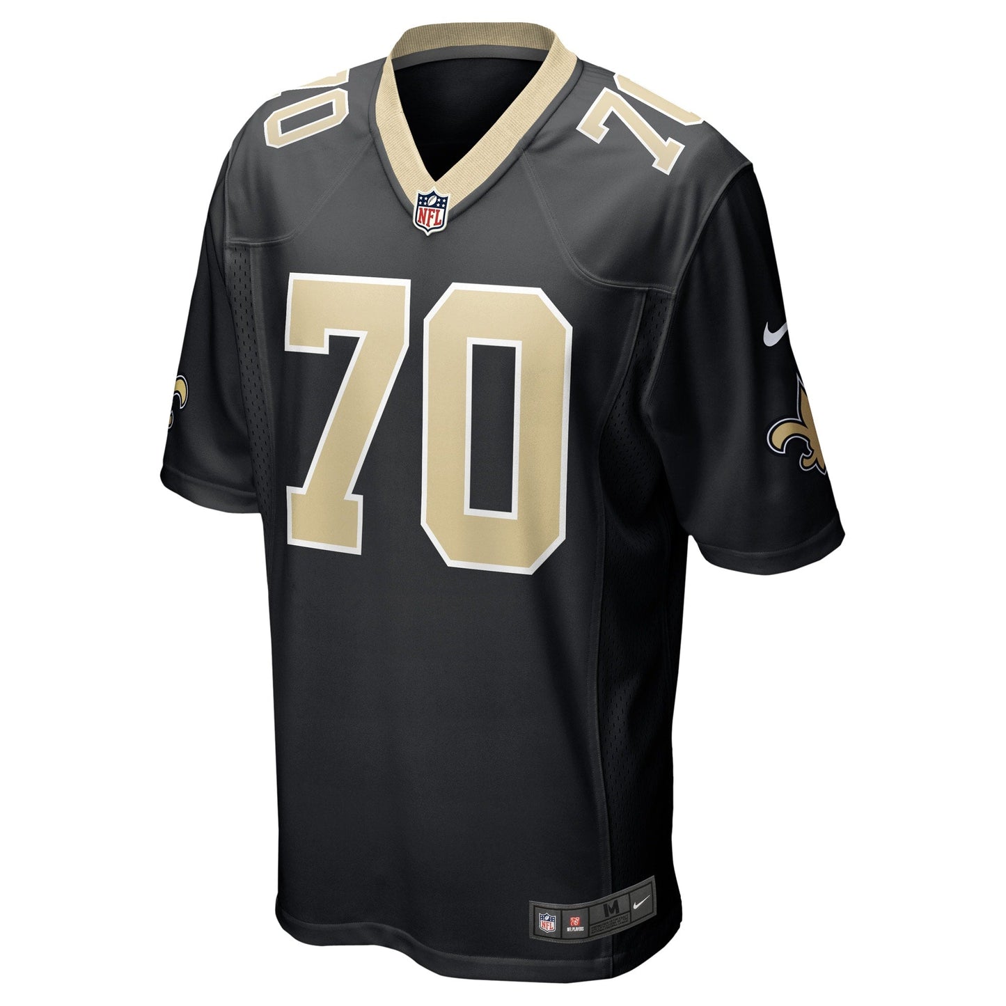 Trevor Penning New Orleans Saints Game Jersey - Black football jersey product view 2
