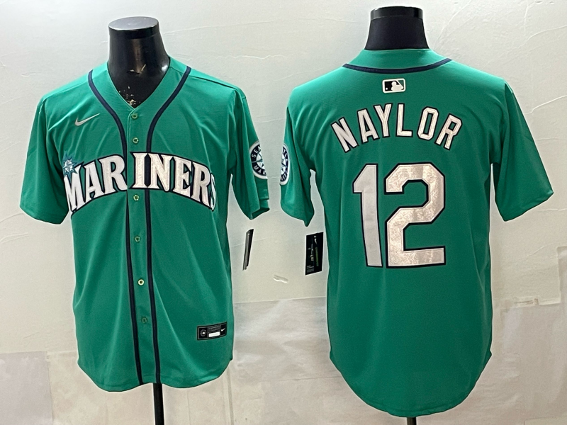 Men's Seattle Mariners Josh Naylor #12 Teal Alternate Limited Player Jersey baseball jersey product view 1