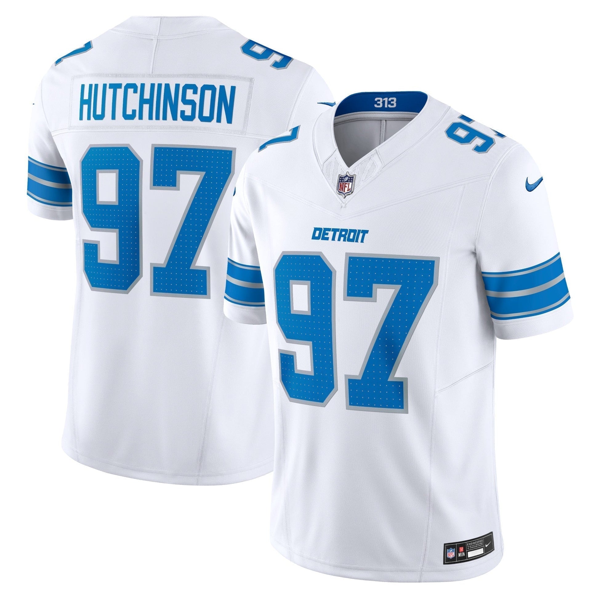 Aidan Hutchinson Detroit Lions Vapor F.U.S.E. Limited Jersey - White football jersey product view 1