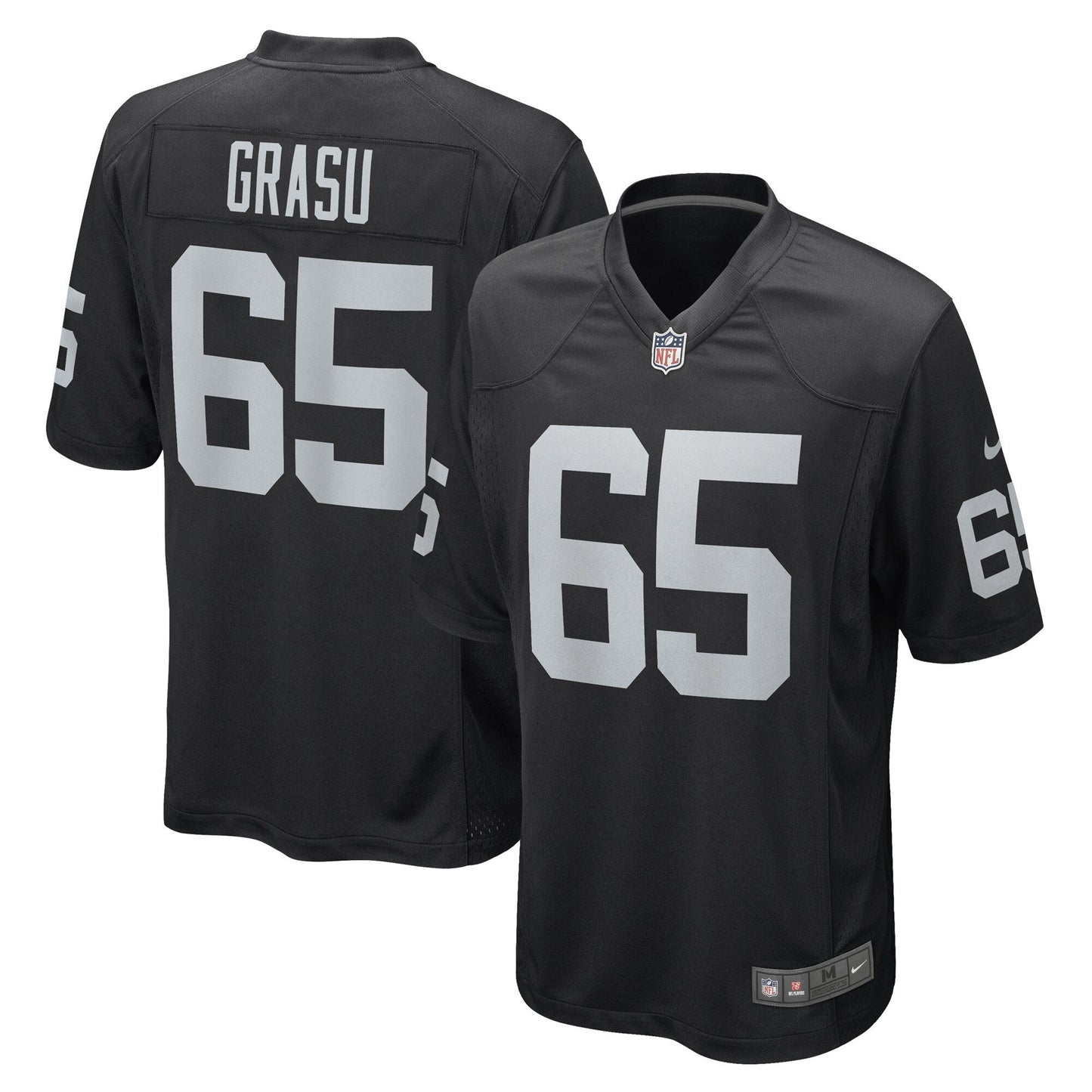 Hroniss Grasu Las Vegas Raiders Game Jersey - Black football jersey product view 1