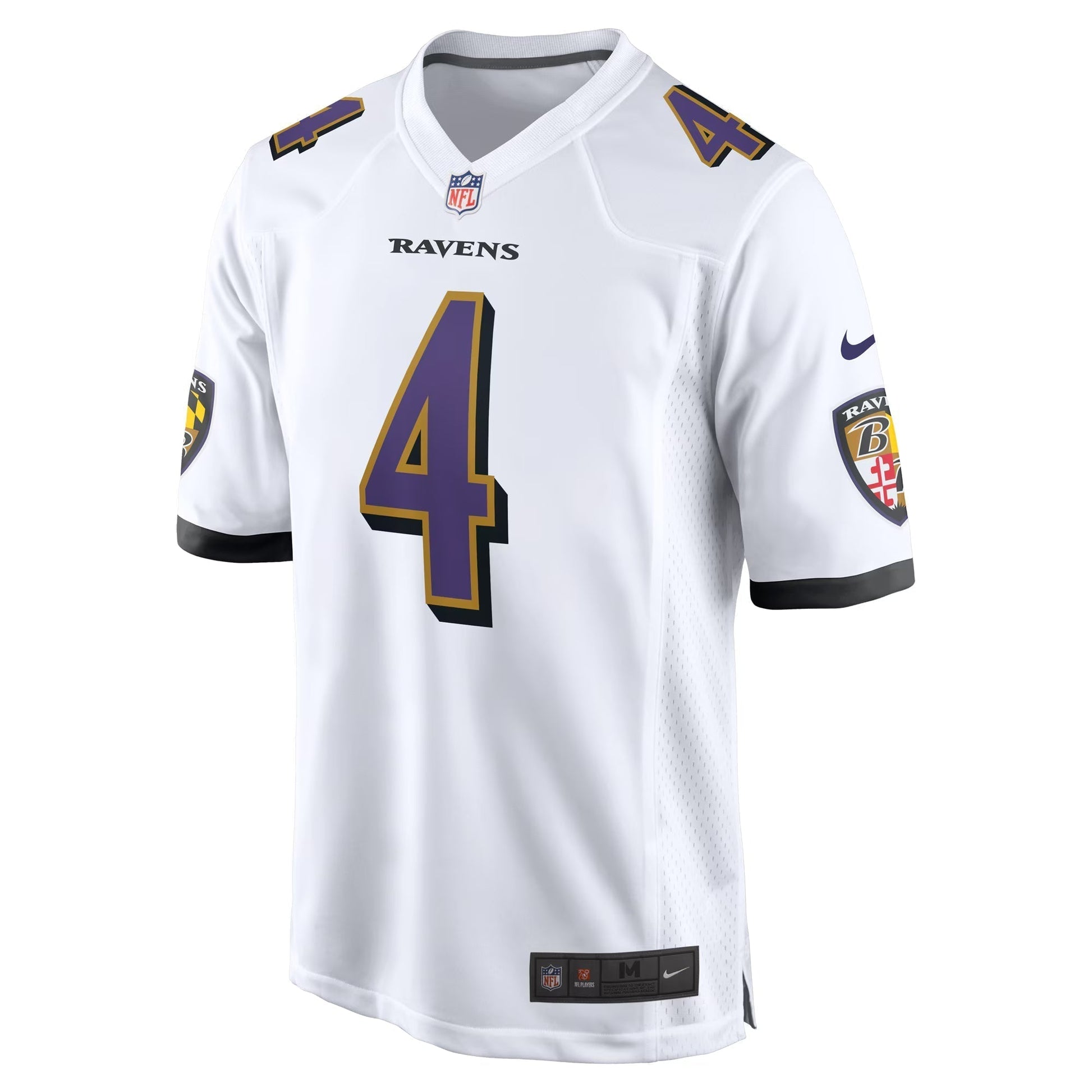 Baltimore Ravens Zay Flowers White Game Jersey football jersey product view 2