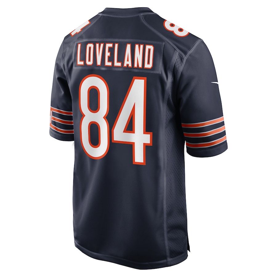 Chicago Bears Colston Loveland Navy 2025 NFL Draft First Round Pick Game Jersey football jersey product view 2