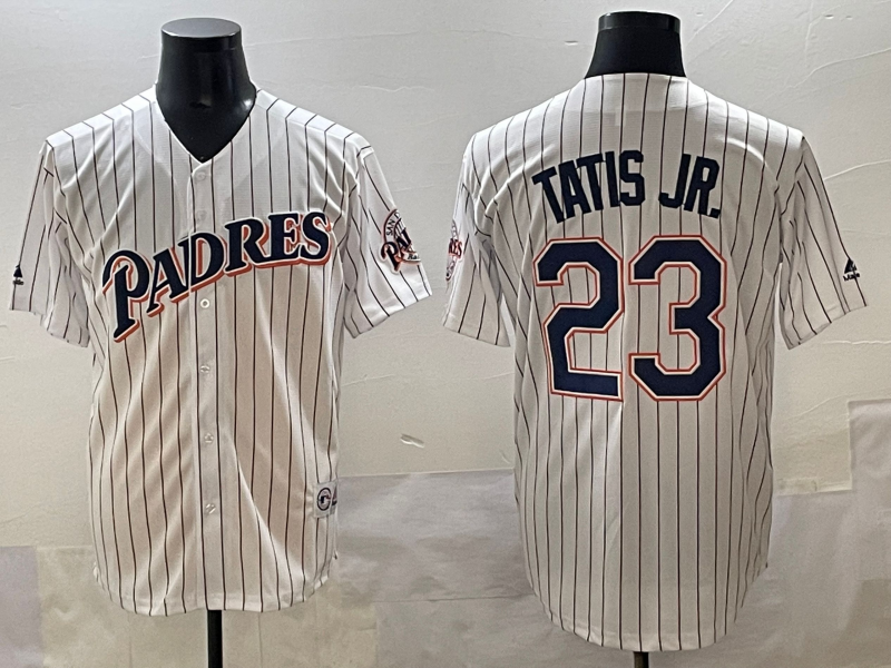 Men's San Diego Padres Fernando Tatis Jr. White Alternate Replica Player Jersey baseball jersey product view 1
