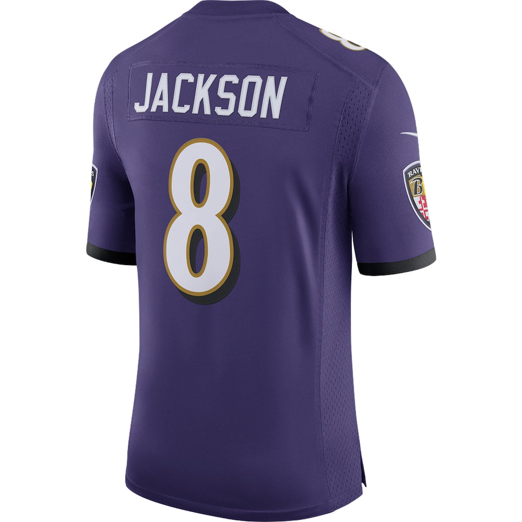 B.Ravens #8 Lamar Jackson Purple Speed Machine Limited Jersey football jersey product view 1