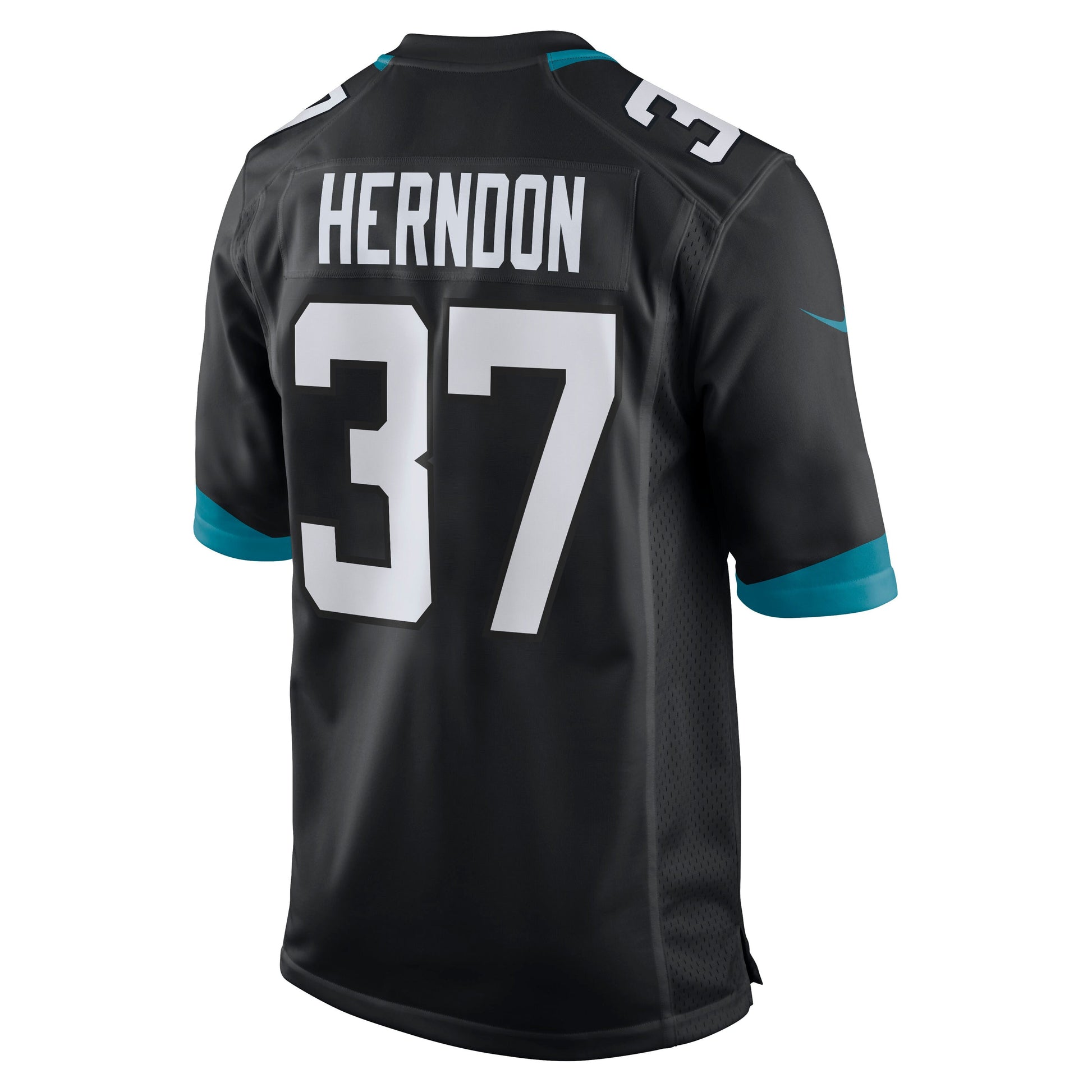 Tre Herndon Jacksonville Jaguars Game Jersey - Black football jersey product view 3
