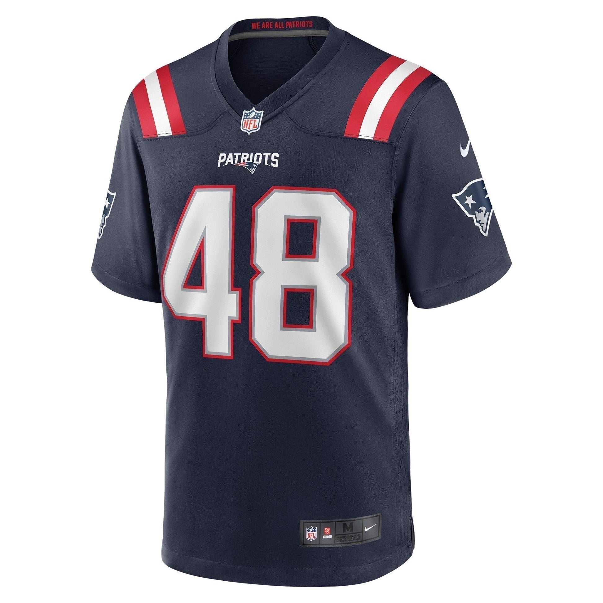 Jahlani Tavai New England Patriots Game Jersey - Navy football jersey product view 2