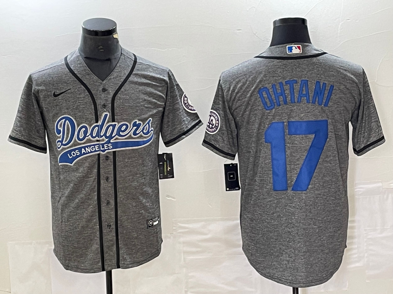Men's Los Angeles Dodgers Shohei Ohtani #17 Gray Player Jersey1 Joint Edition baseball jersey product view 1