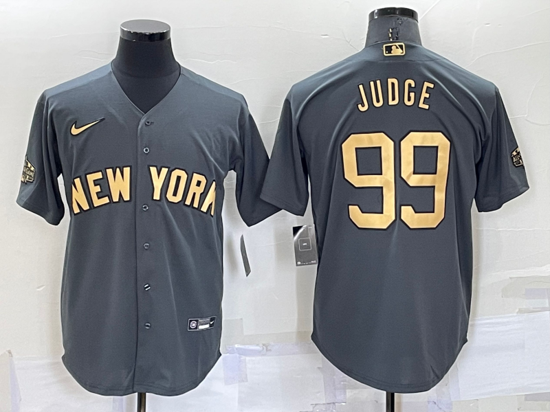 Men's New York Yankees Aaron Judge #99 Gray Stitched Jersey1 baseball jersey product view 1