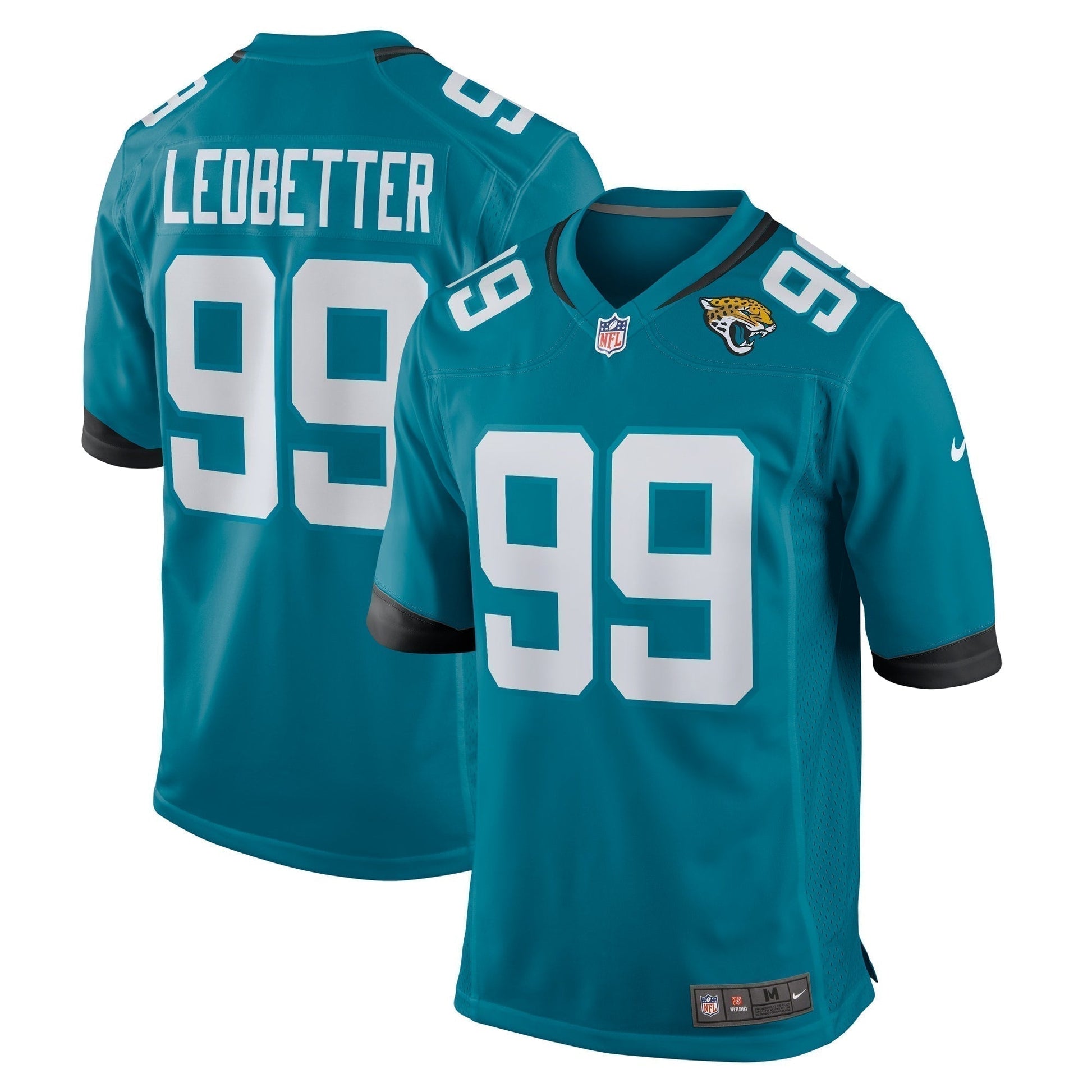 Jeremiah Ledbetter Jacksonville Jaguars Home Game Jersey - Teal football jersey product view 1