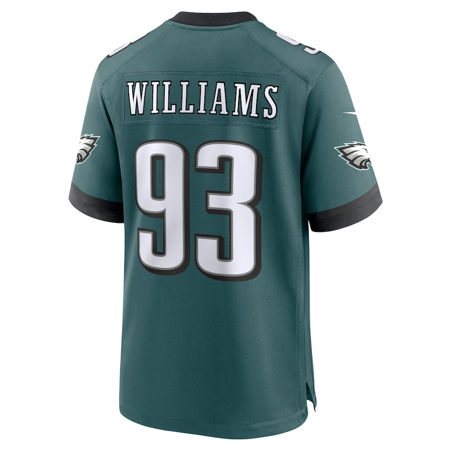 Men's Philadelphia Eagles Milton Williams Midnight Green Team Game Jersey football jersey product view 3