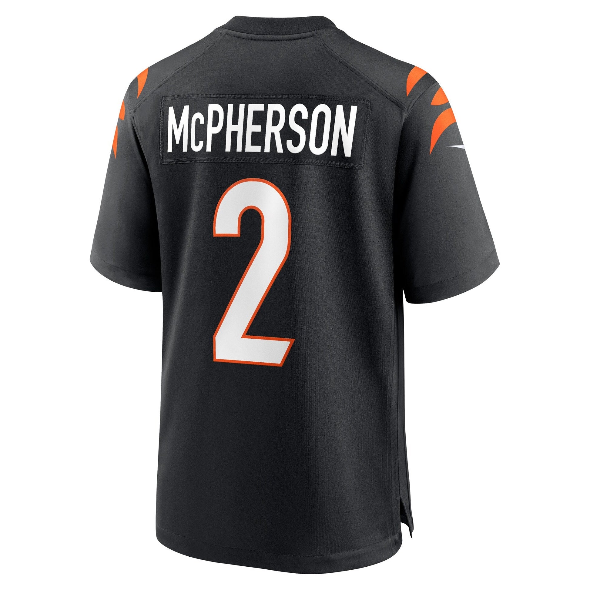 Evan McPherson Cincinnati Bengals Game Jersey - Black football jersey product view 3