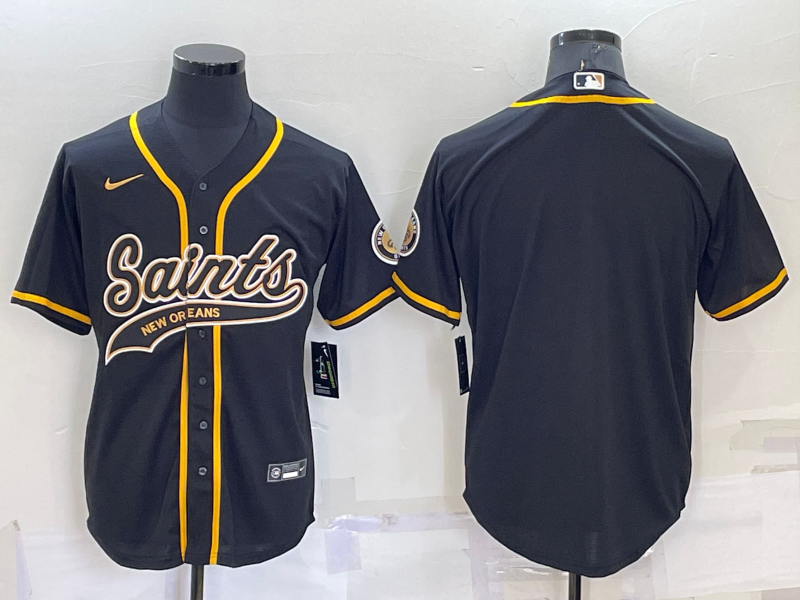 Men's New Orleans Saints Black Blank Jersey football jersey product view 1