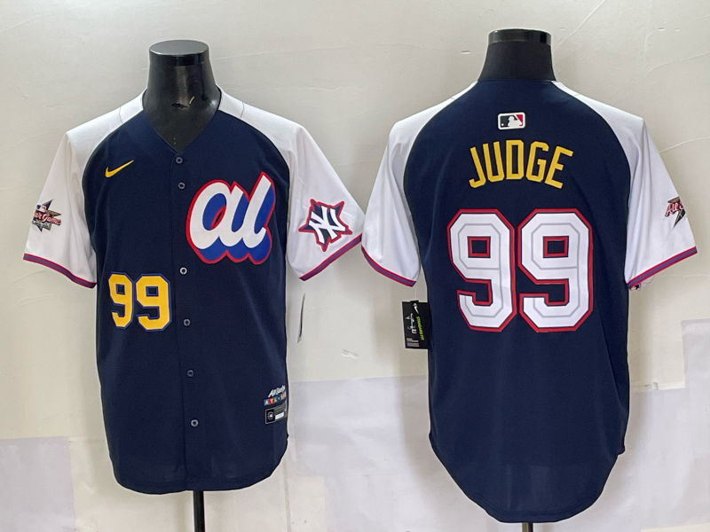 Men's American League Aaron Judge Navy 2025 All-Star Edition Player Jersey baseball jersey product view 1