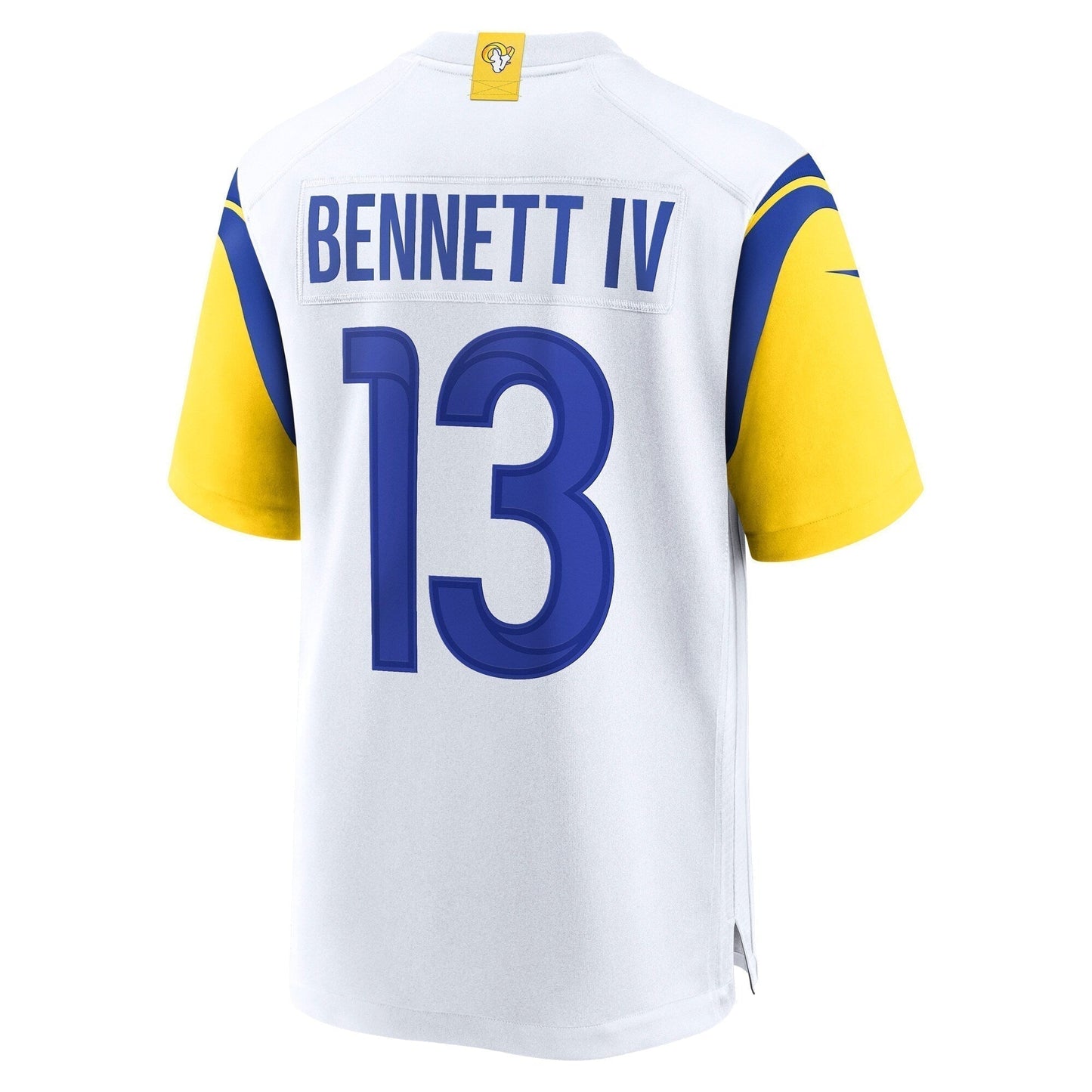 Stetson Bennett Los Angeles Rams Game Jersey - White football jersey product view 3