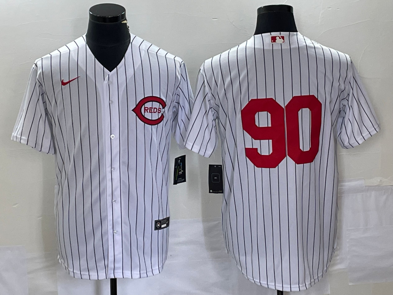 Men's Cincinnati Reds White 2022 MLB at Field of Dreams Game Authentic Player Jersey baseball jersey product view 1