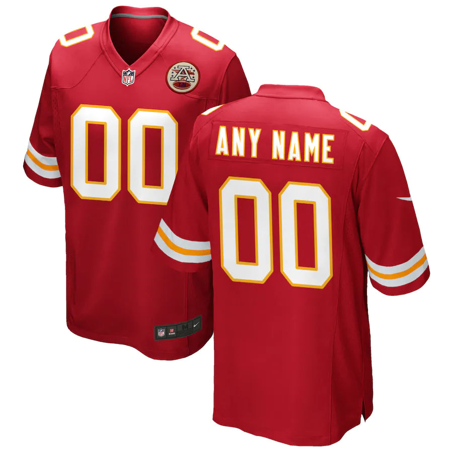 Custom Kansas City Chiefs Jersey football jersey product view 1