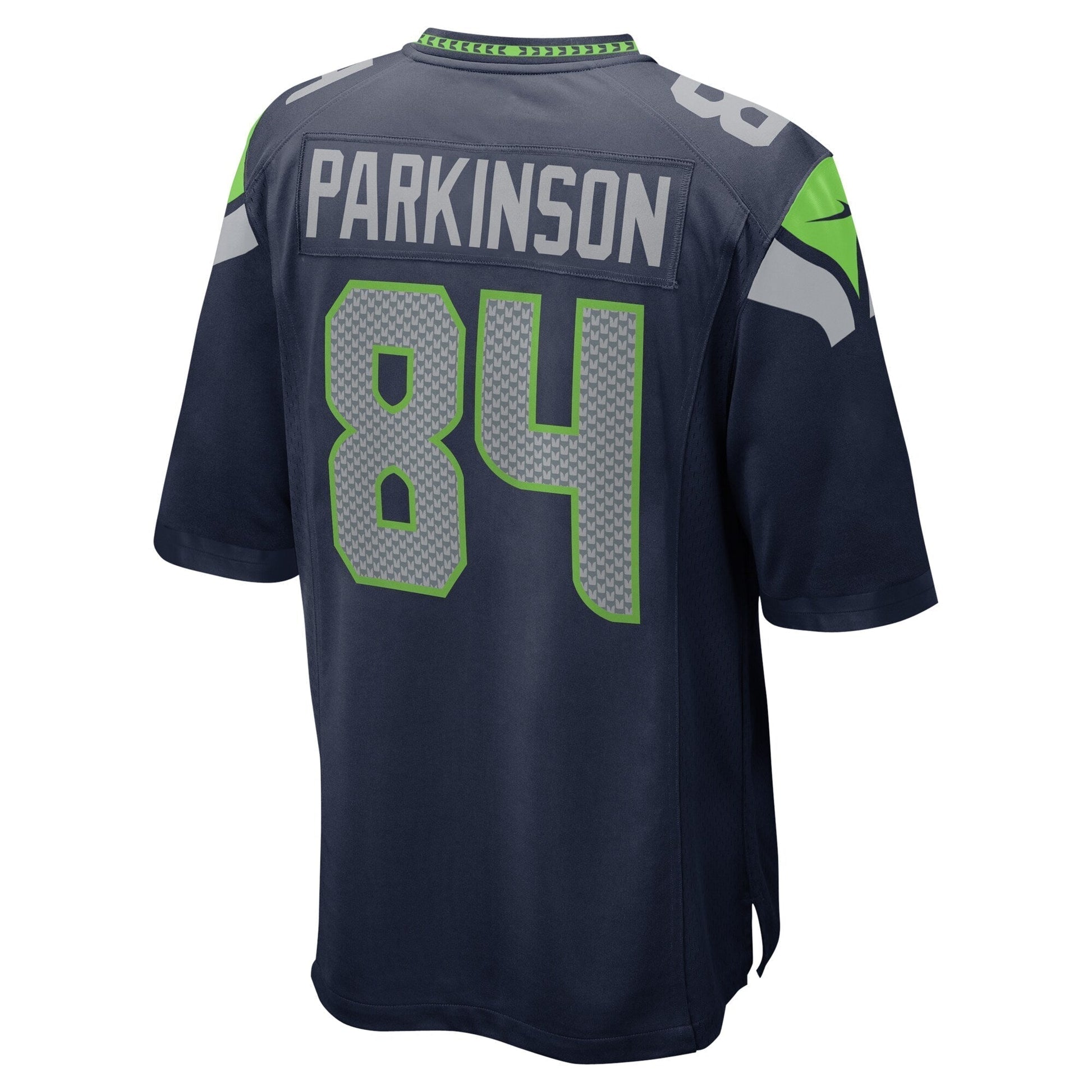 Colby Parkinson Seattle Seahawks Game Jersey - College Navy football jersey product view 3