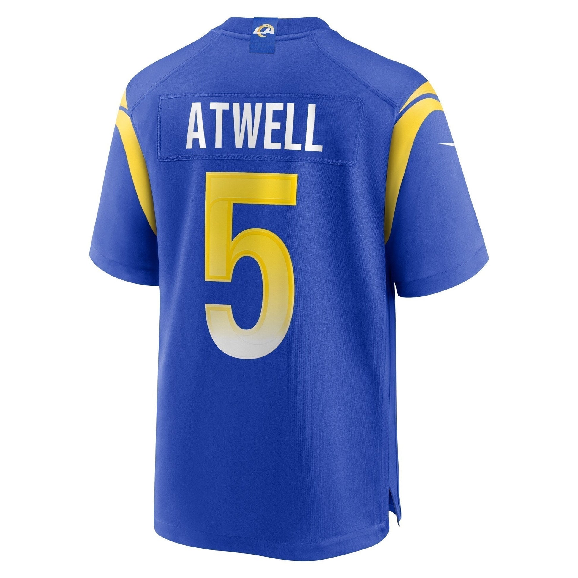 Tutu Atwell Los Angeles Rams Home Game Jersey - Royal football jersey product view 3