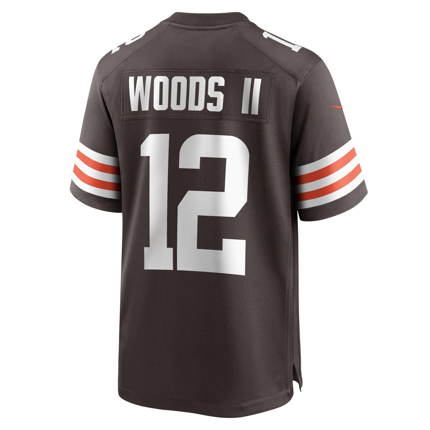 Michael Woods II Cleveland Browns Game Jersey - Brown football jersey product view 3