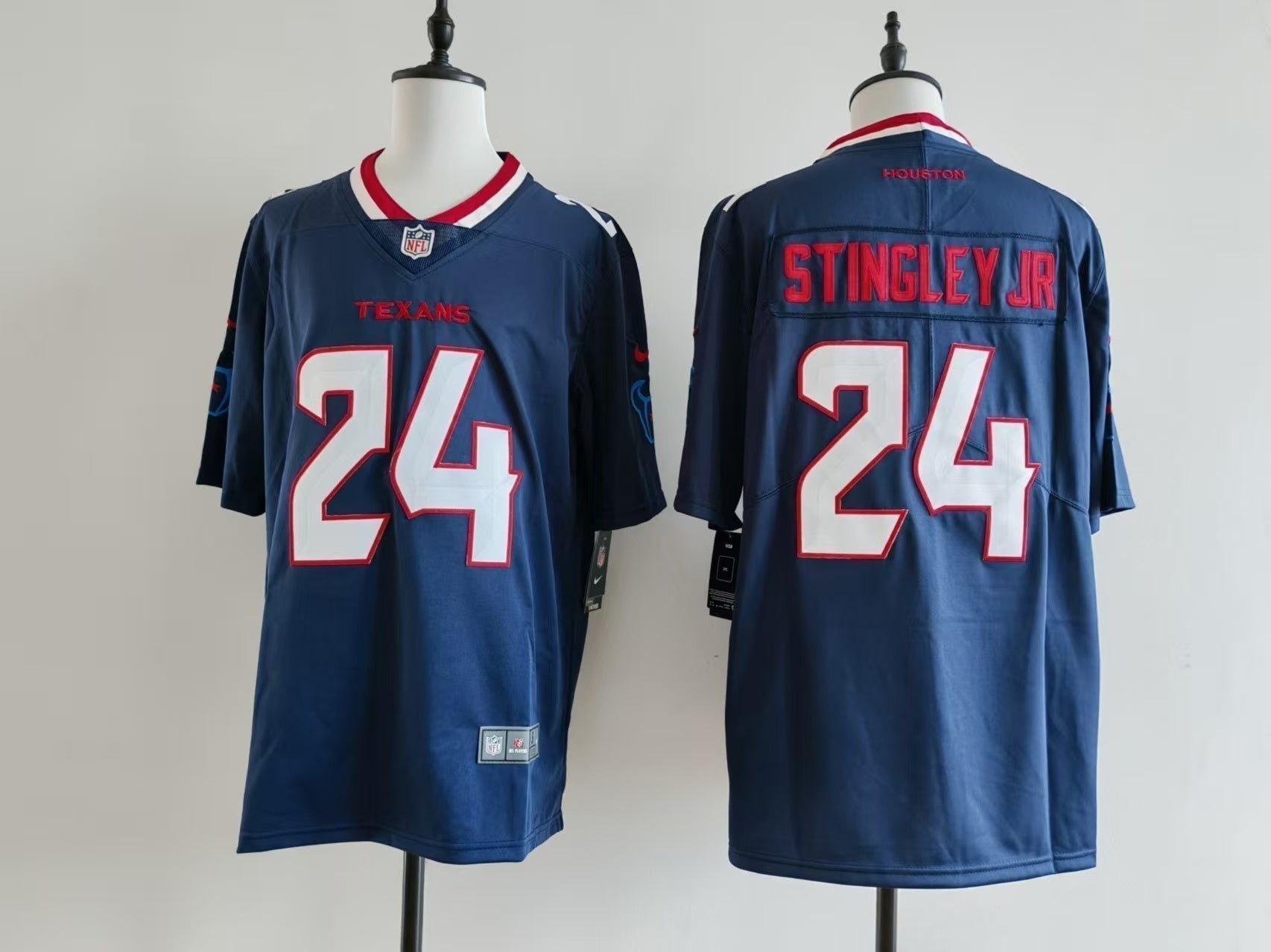 Men's Houston Texans Derek Stingley Jr. Jersey-Blue football jersey product view 1