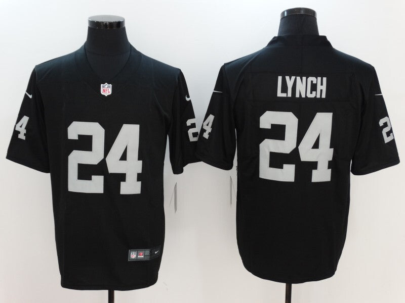 Men's Oakland Raiders Marshawn Lynch Jersey - Black football jersey product view 1
