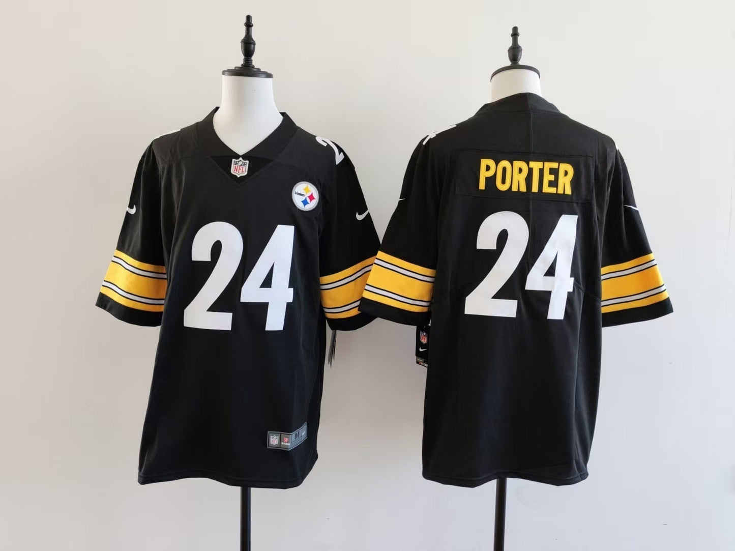 Men's Pittsburgh Steelers Joey Porter Jersey - Black football jersey product view 1