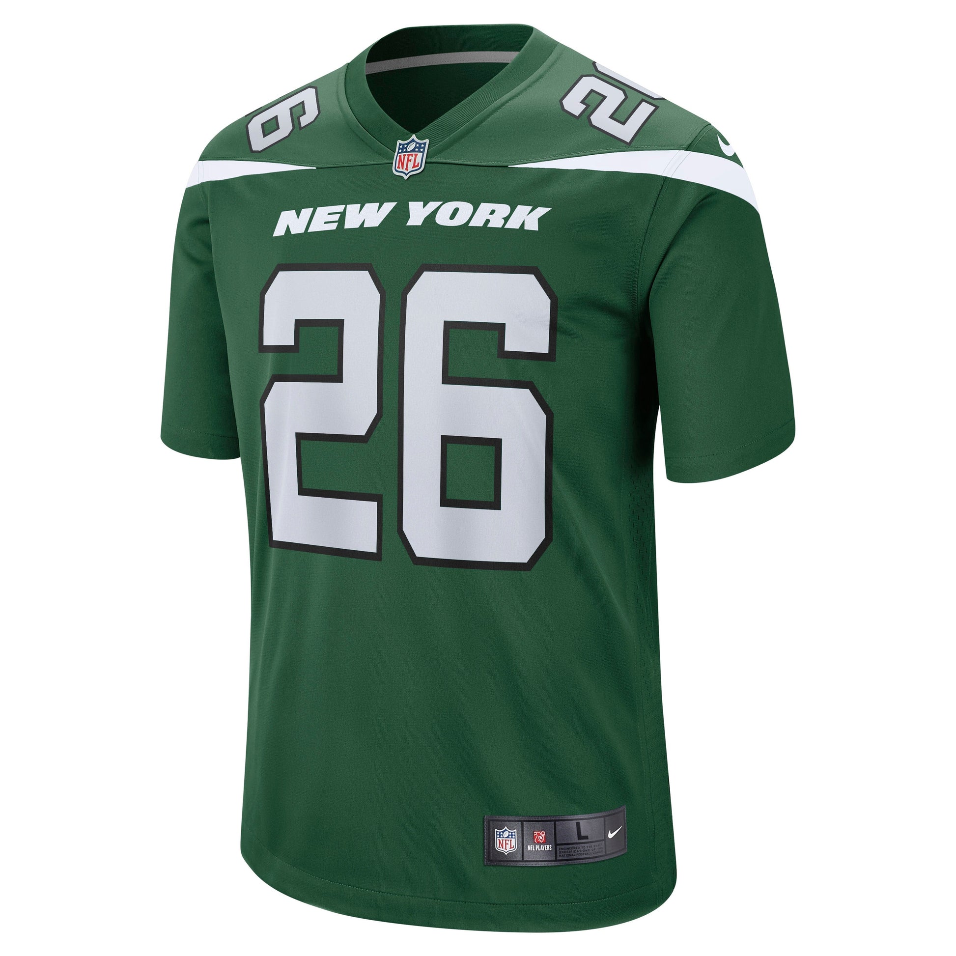 Brandin Echols New York Jets Game Jersey - Gotham Green football jersey product view 2