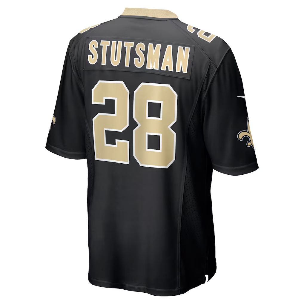 Men's Danny Stutsman Black New Orleans Saints Team Game Jersey football jersey product view 2