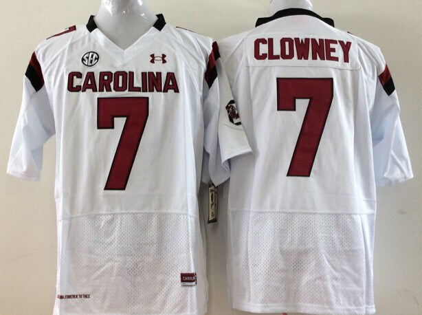 Men's South Carolina Gamecock Jadeveon Clowney White Player Game Jersey sports jersey product view 1