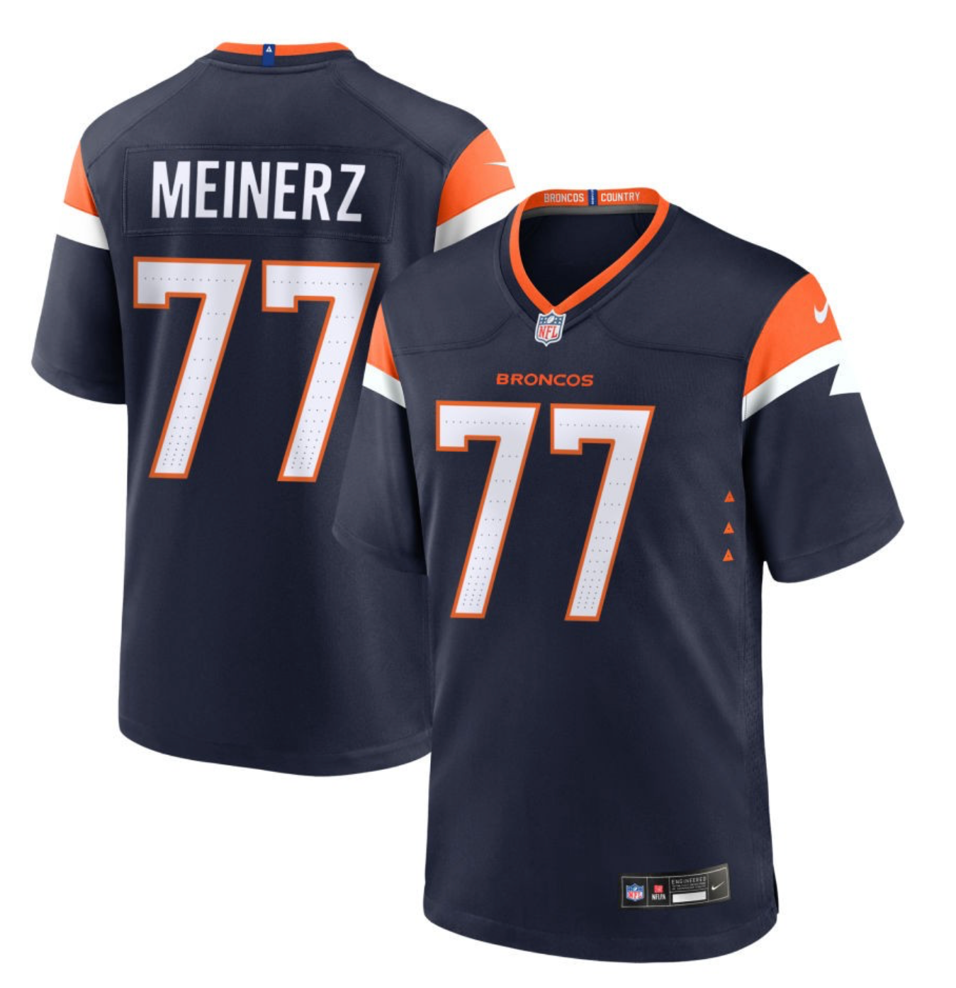 Quinn Meinerz Denver Broncos 2024 Jersey football jersey product view 1