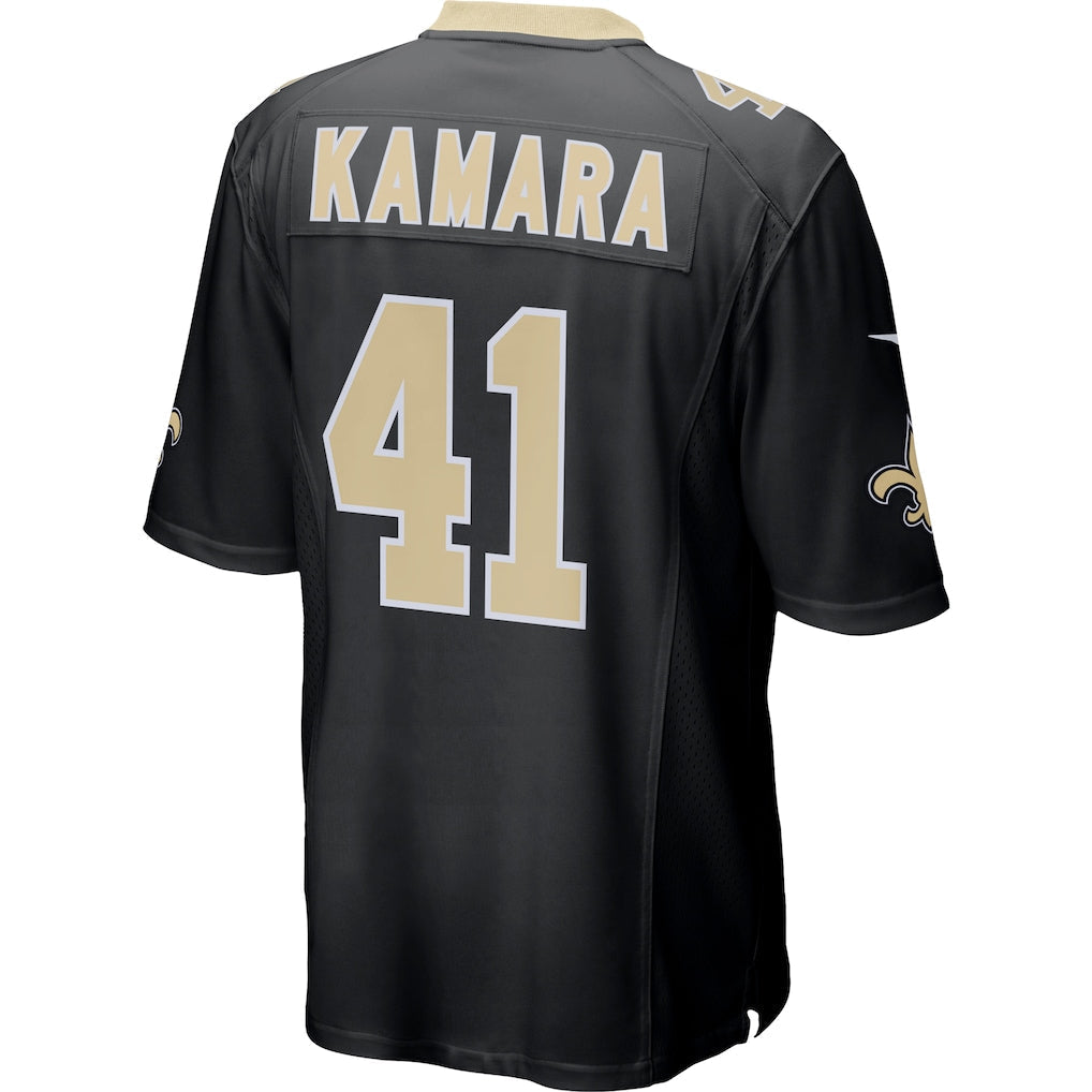 NO.Saints #41 Alvin Kamara Black Game Jersey football jersey product view 1