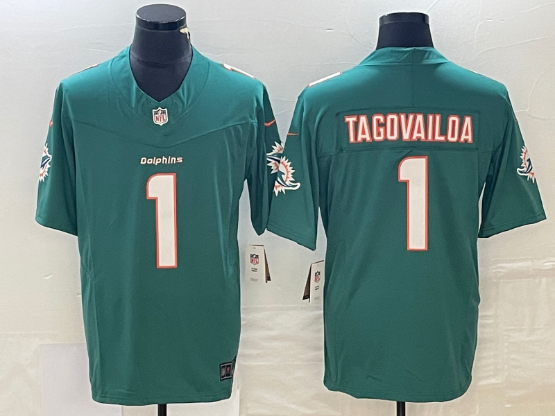 Men's Miami Dolphins Tua Tagovailoa Green Aqua Legend Jersey football jersey product view 1