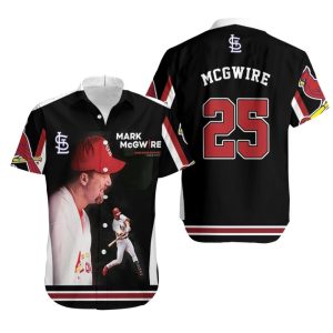 25 Mark Mcgwire St Louis Cardinals Hawaiian Shirt, MLB Hawaiian Shirt Unisex T-shirt, Sweatshirt, Hoodie, Long Sleeve Tee - T-Shirt, Sweatshirt, Hoodie