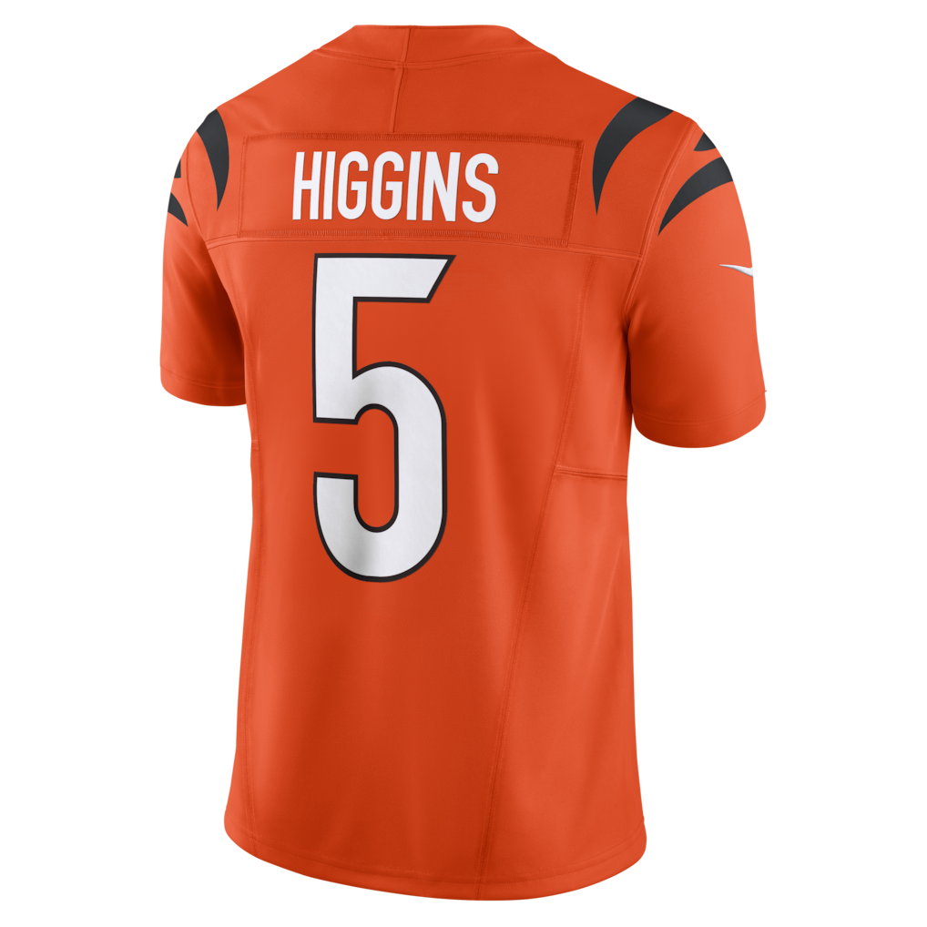 C.Bengals #5 Tee Higgins Orange Vapor F.U.S.E. Limited Jersey football jersey product view 1