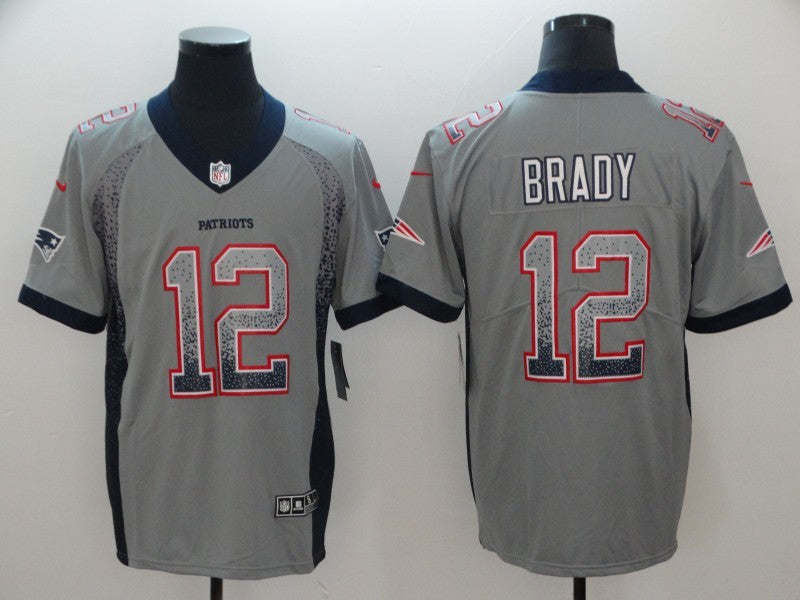 Men's New England Patriots Tom Brady #12 Gray Player Game Jersey1 football jersey product view 1