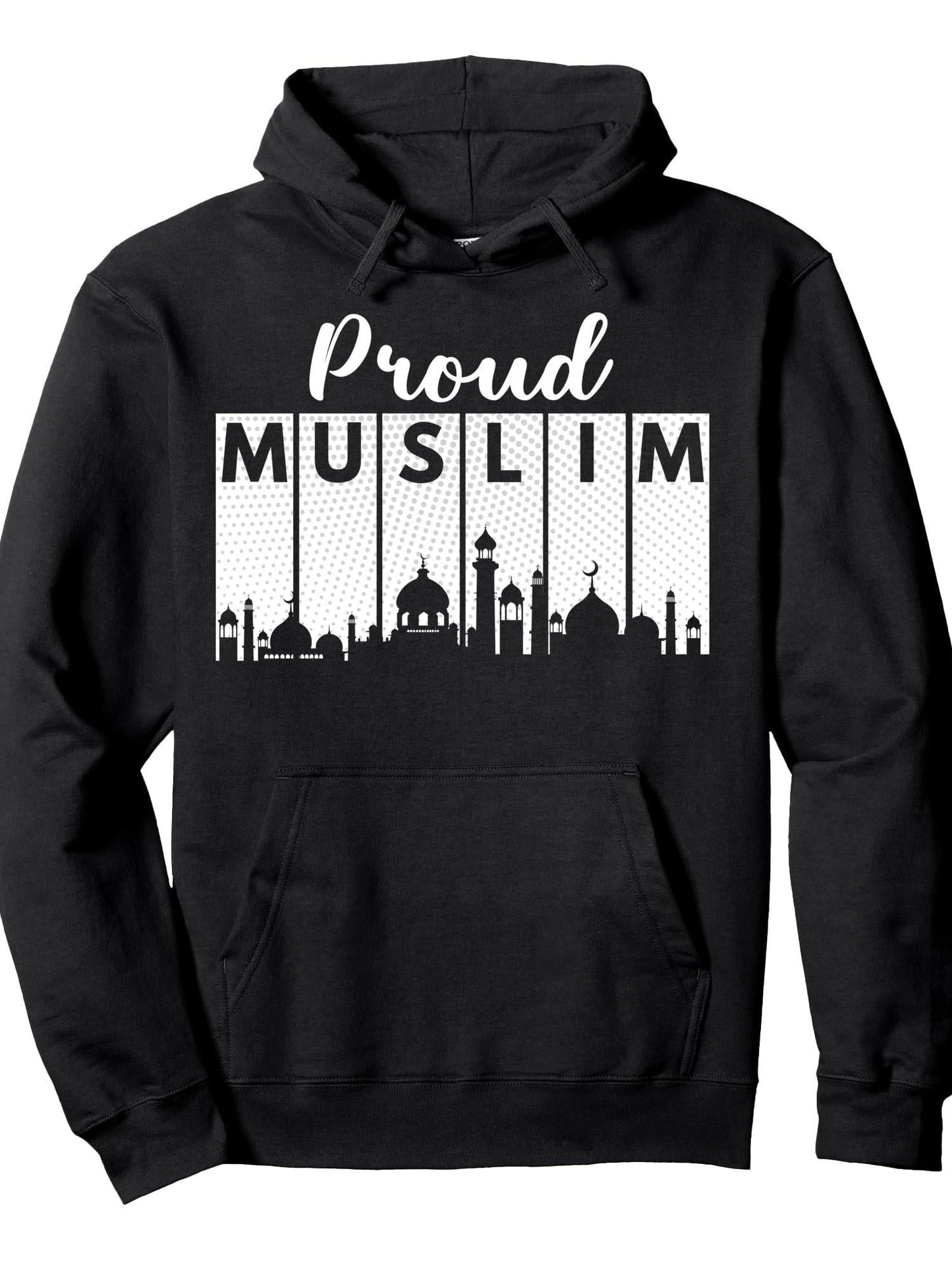 Islam Proud Muslim Ramadan Mosque Hoodie Pullover Hoodie Ramadan Black 250gsm Cotton Long Sleeve Men Casual Hoodie sports jersey product view 1