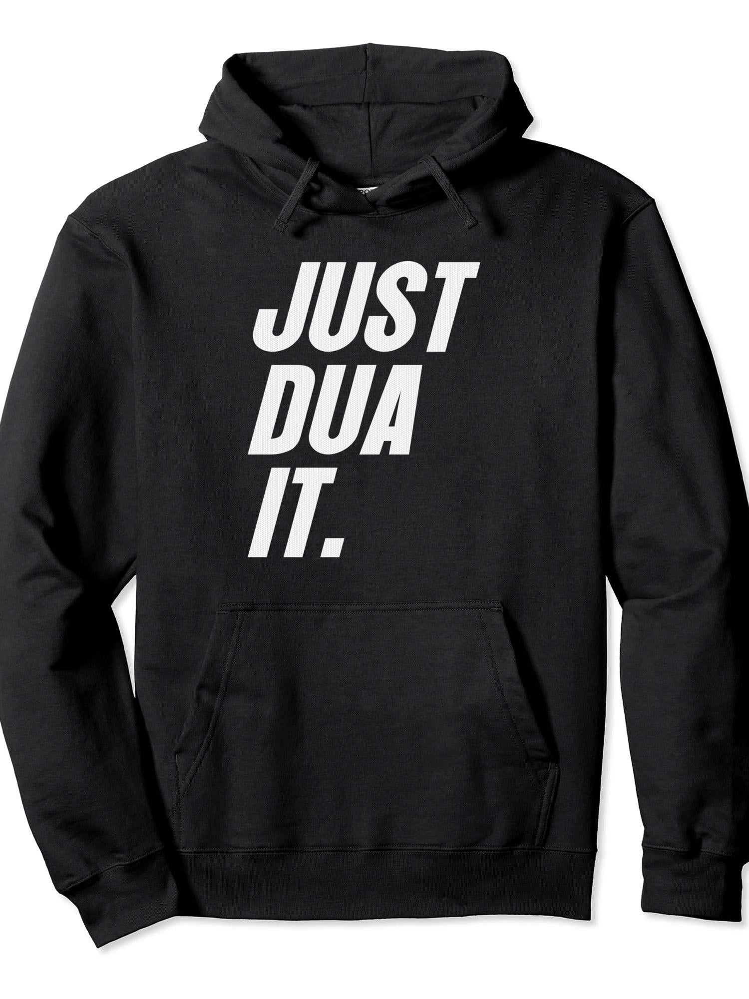 Just Dua It - Muslim Islamic Clothing - Men's Pullover Hoodie Ramadan Black 250gsm Cotton Long Sleeve Men Casual Hoodie sports jersey product view 1
