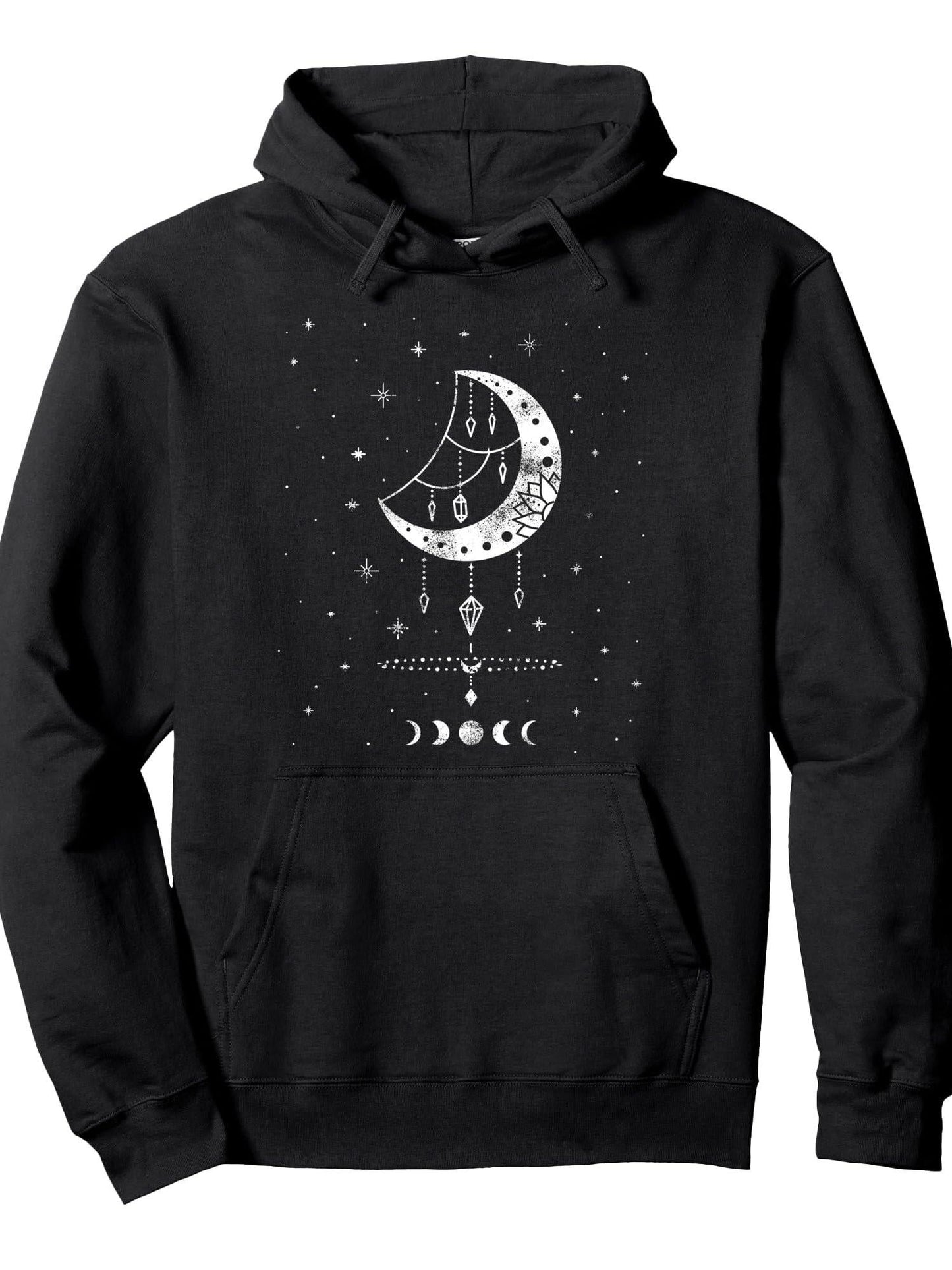 Moon Phases Magic Harmony Alchemy Astrology Gift Pullover Long Sleeve Hoodie Ramadan Black 250gsm Cotton Long Sleeve Men Casual Hoodie basketball jersey product view 1
