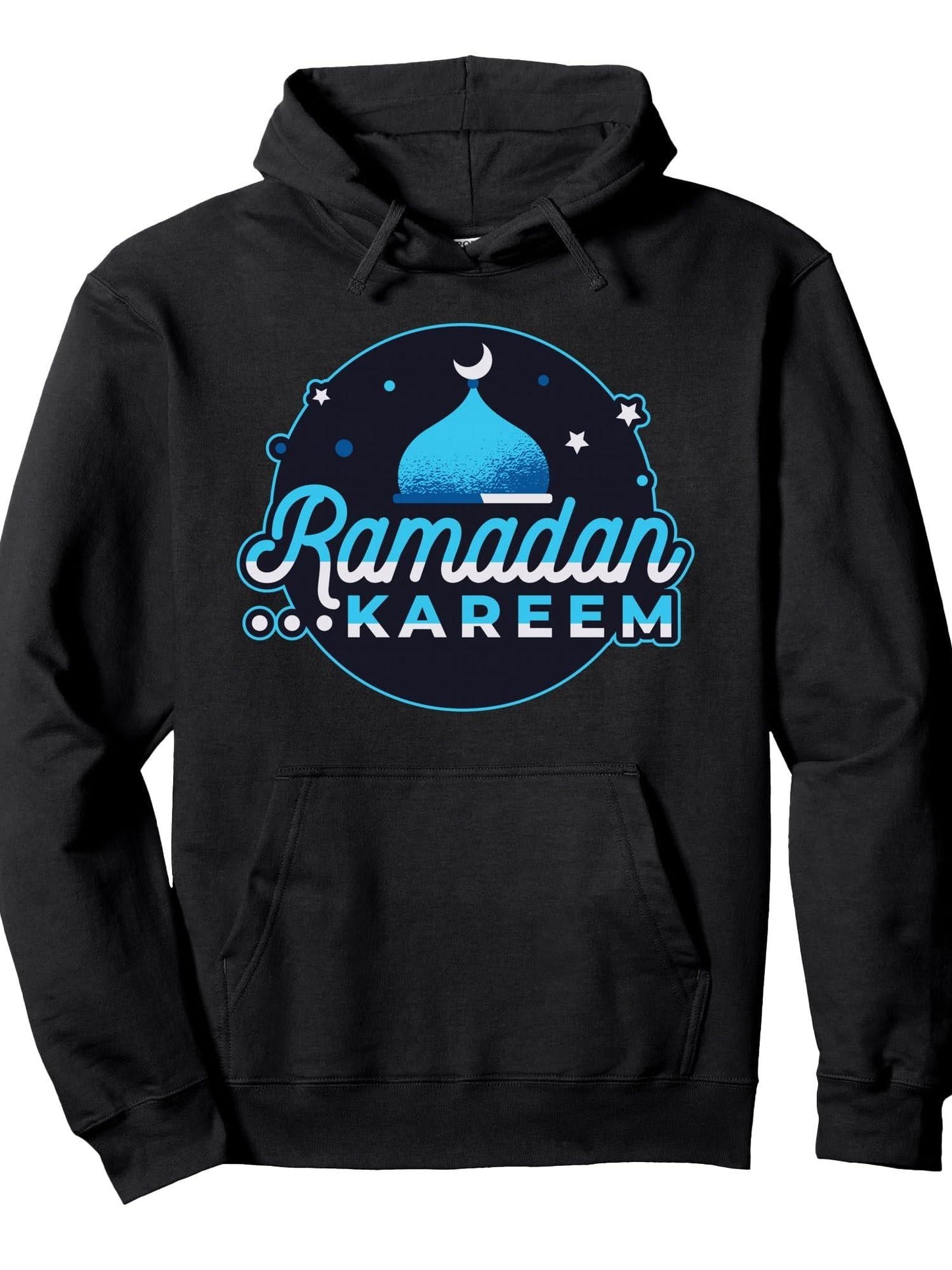 Ramadan Kareem Happy Ramadan Muslims Holy Month Fasting 2024 Pullover Hoodie Ramadan Black 250gsm Cotton Long Sleeve Men Casual Hoodie sports jersey product view 1