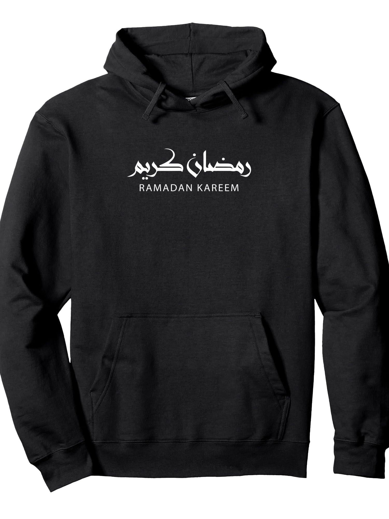 Ramadan Kareem Islamic Muslim Fasting Happy Ramadan Kids Pullover Hoodie Ramadan Black 250gsm Cotton Long Sleeve Men Casual Hoodie sports jersey product view 1