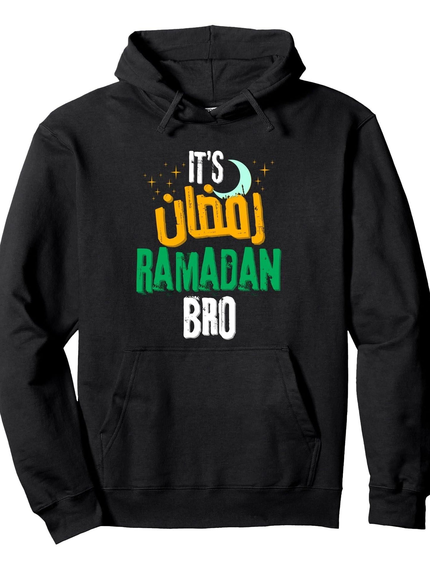 Ramadan kareem boys girls kids men Pullover Hoodie Ramadan Black 250gsm Cotton Long Sleeve Men Casual Hoodie sports jersey product view 1