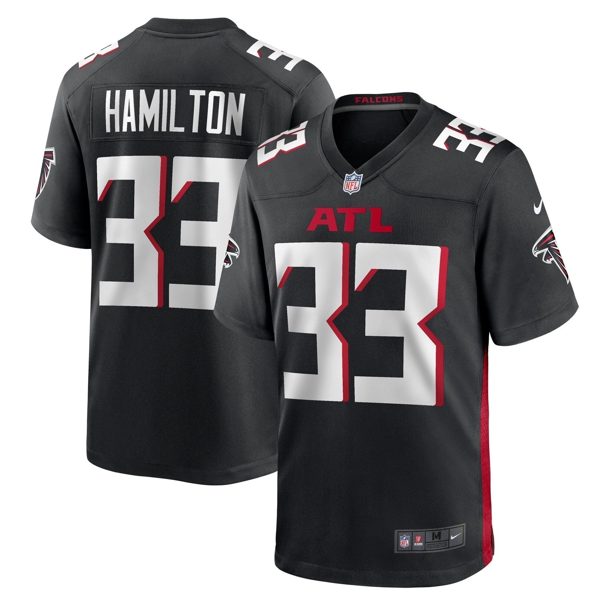 Antonio Hamilton Atlanta Falcons Game Jersey - Black football jersey product view 1