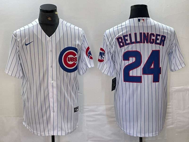 Men's Chicago Cubs Cody Bellinger #24 White Home Limited Player Jersey baseball jersey product view 1
