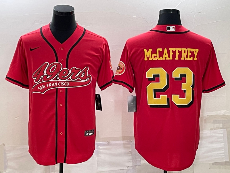 Men's San Francisco 49ers Christian McCaffrey Red Player Jersey Joint Edition football jersey product view 1