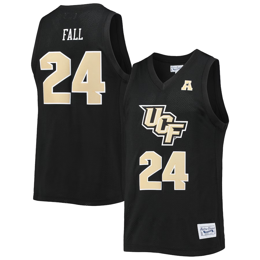 Men's UCF Knights Tacko Fall #24 Black Player Game Jersey sports jersey product view 1