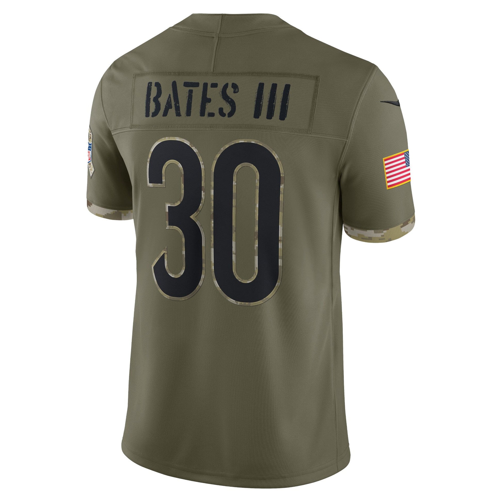 Jessie Bates III Cincinnati Bengals Salute To Service Limited Jersey - Olive football jersey product view 3